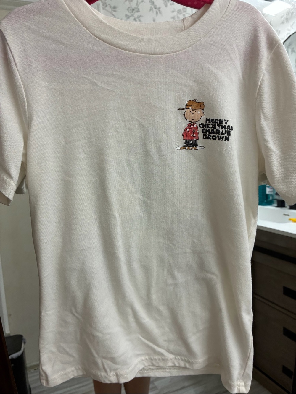 abercrombie kids White Charlie Brown Graphic Tee